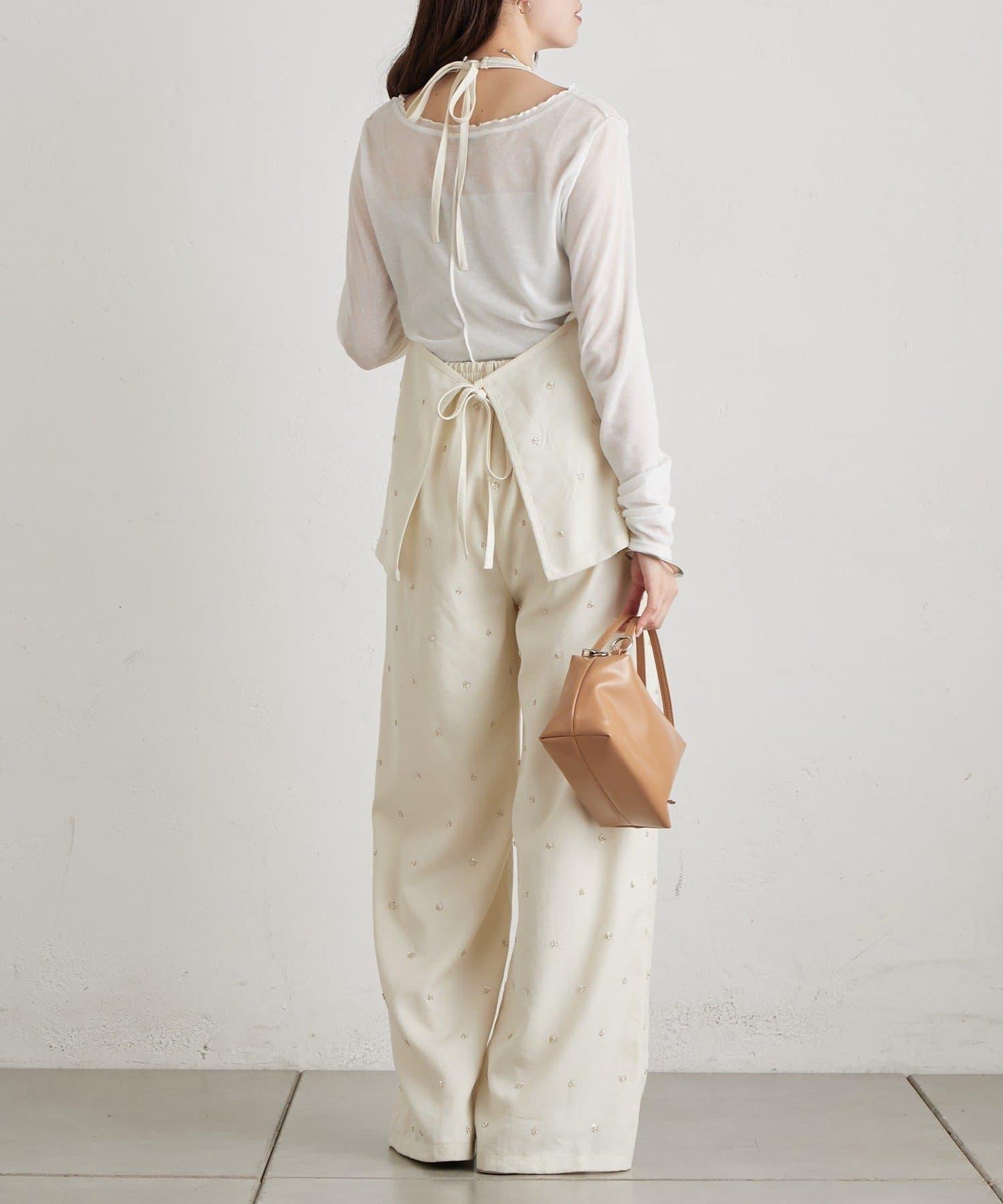 花卉圖案西裝褲