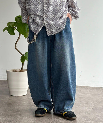 休閒彎刀帆布褲子