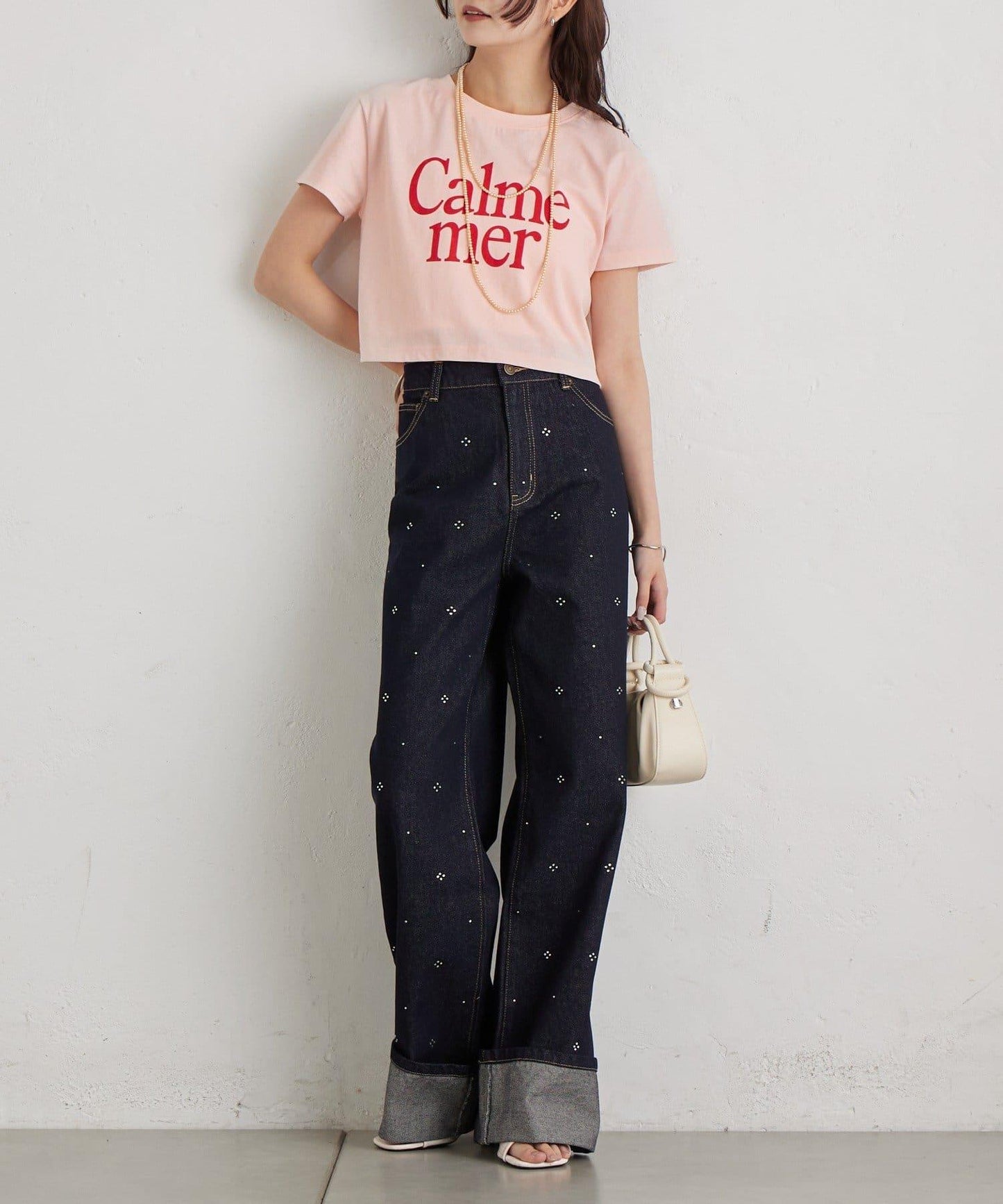 水鑽裝飾牛仔褲