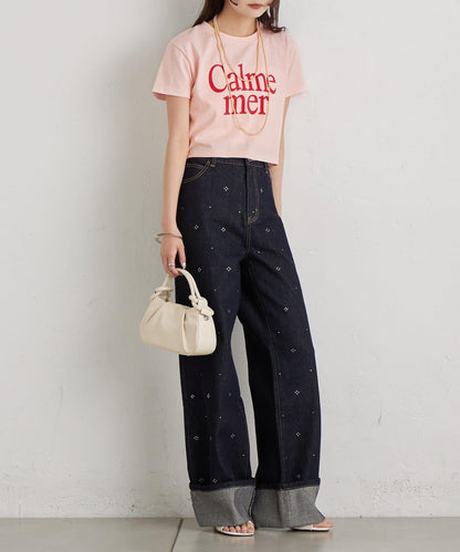 水鑽裝飾牛仔褲