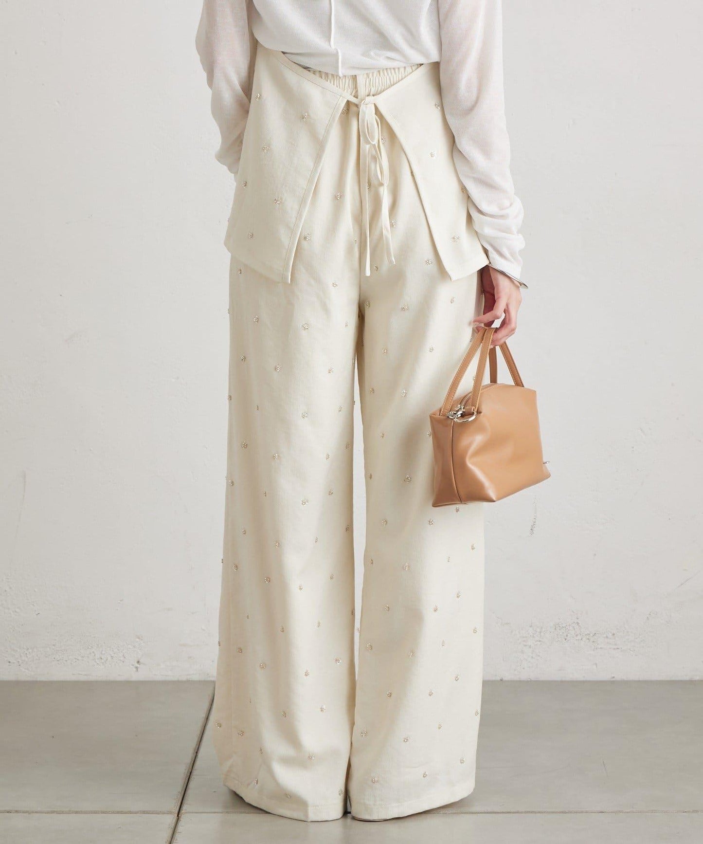 花卉圖案西裝褲