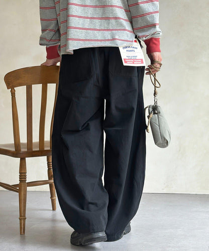 休閒彎刀帆布褲子