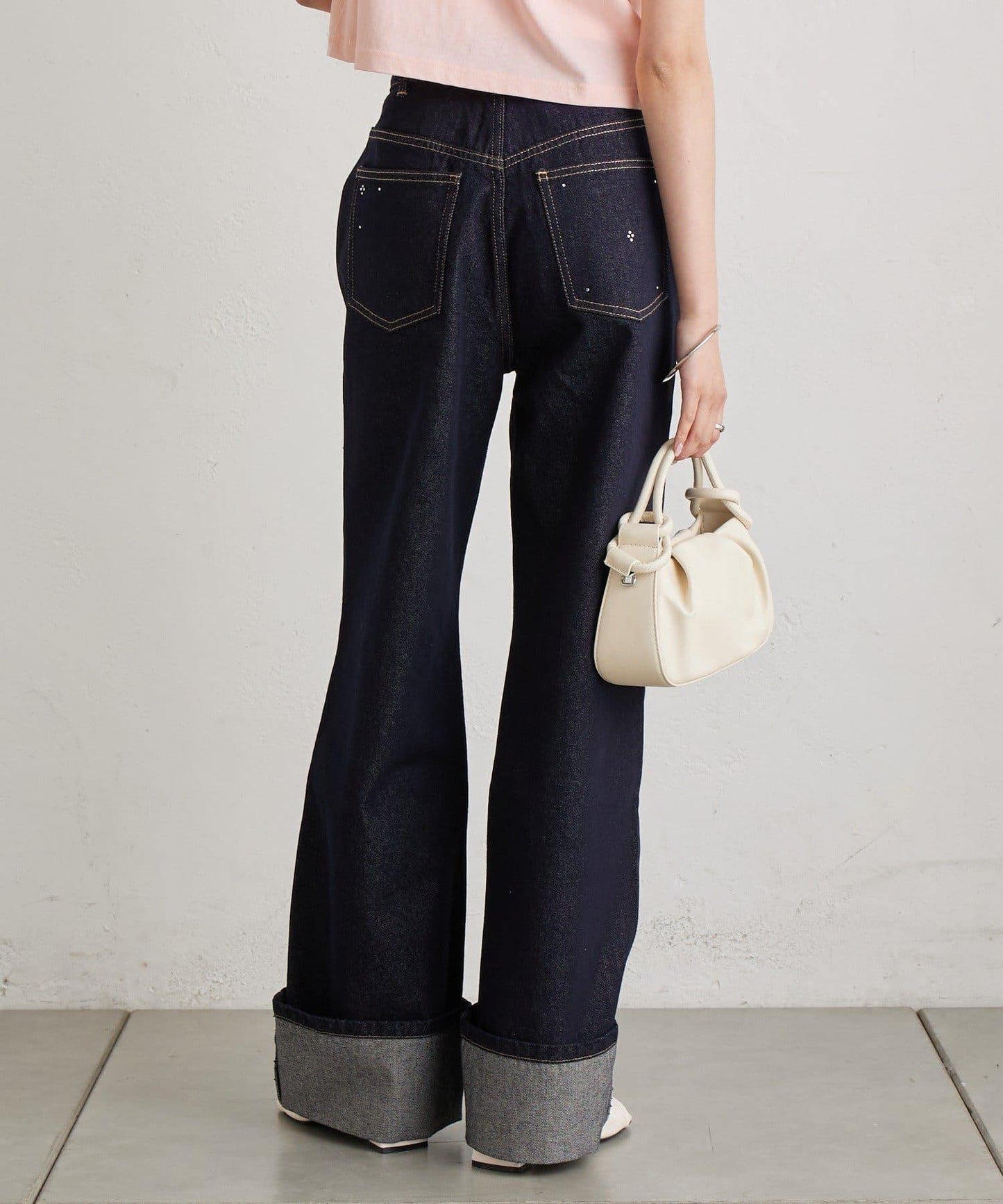 水鑽裝飾牛仔褲