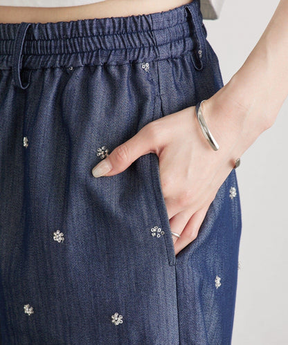 花卉圖案西裝褲