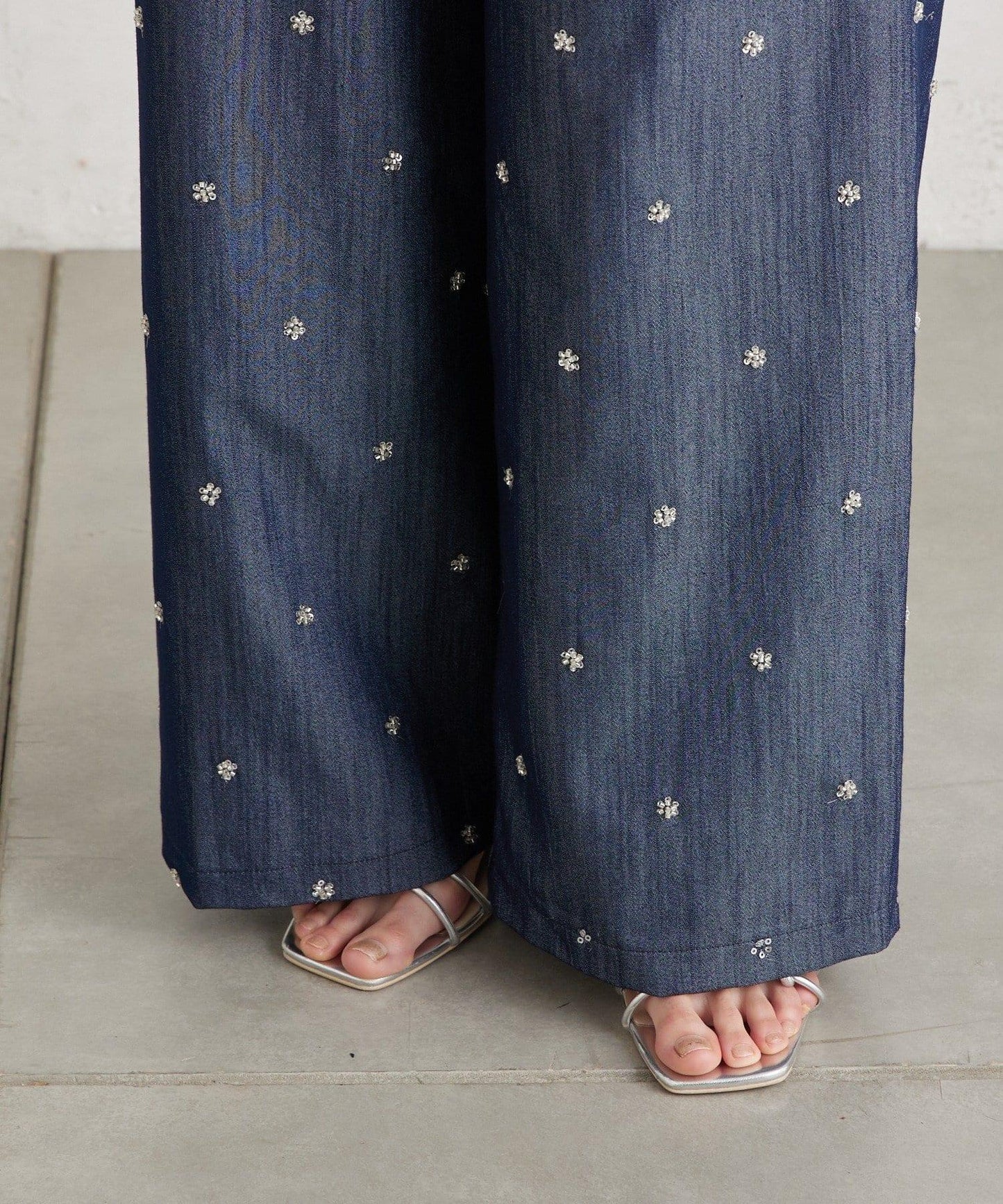 花卉圖案西裝褲