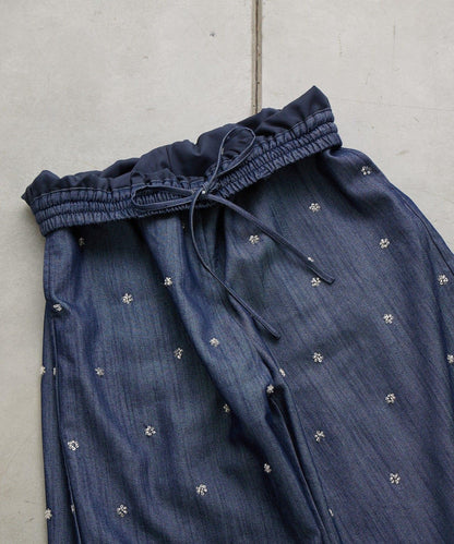 花卉圖案西裝褲