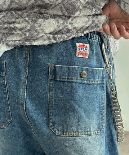 休閒彎刀帆布褲子