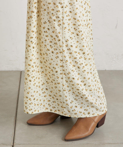 翻領花卉連衣裙