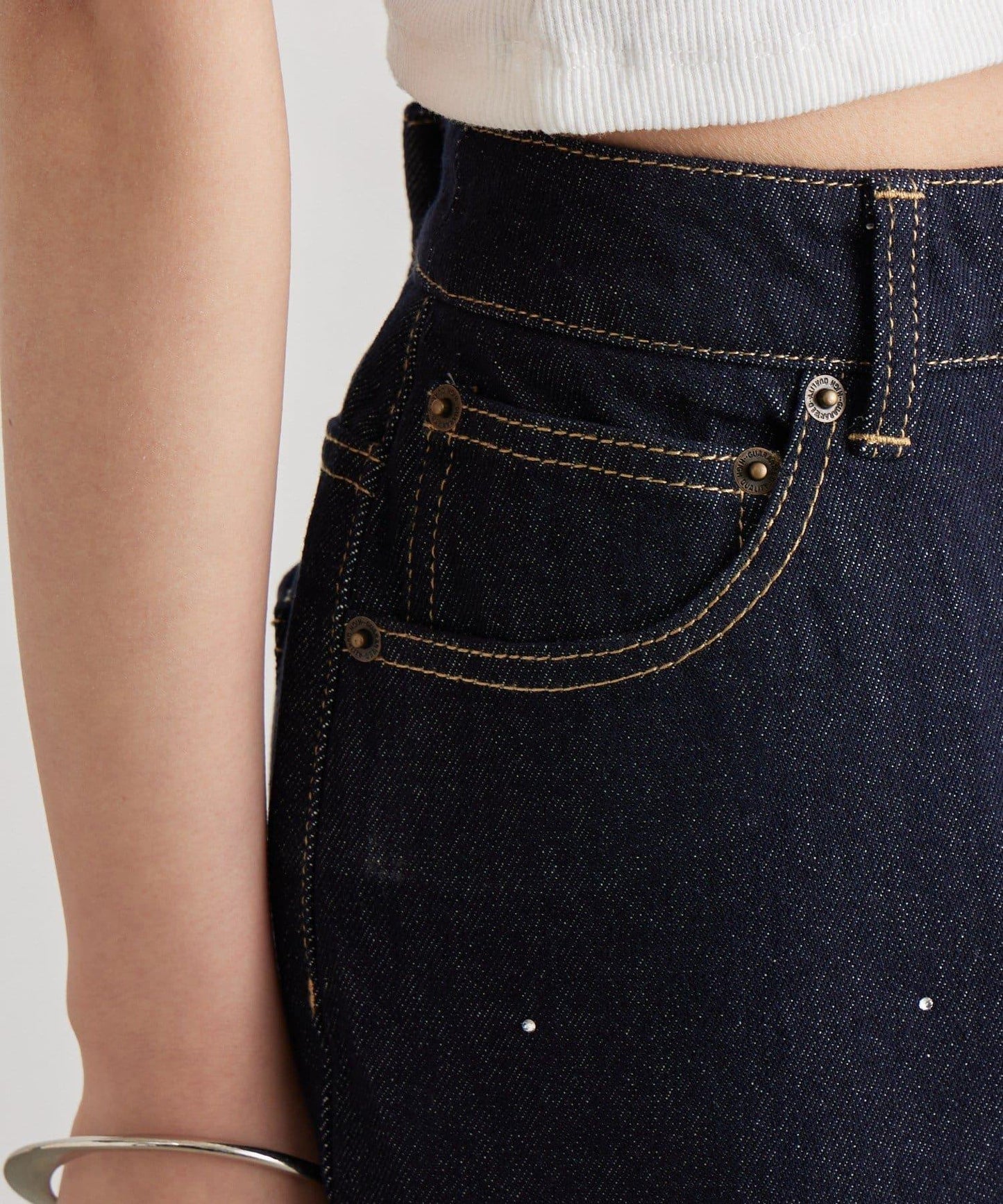 水鑽裝飾牛仔褲