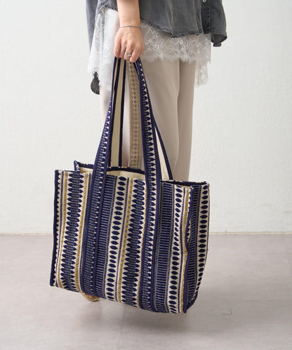 nane Insida Series 金銀絲提花托特包