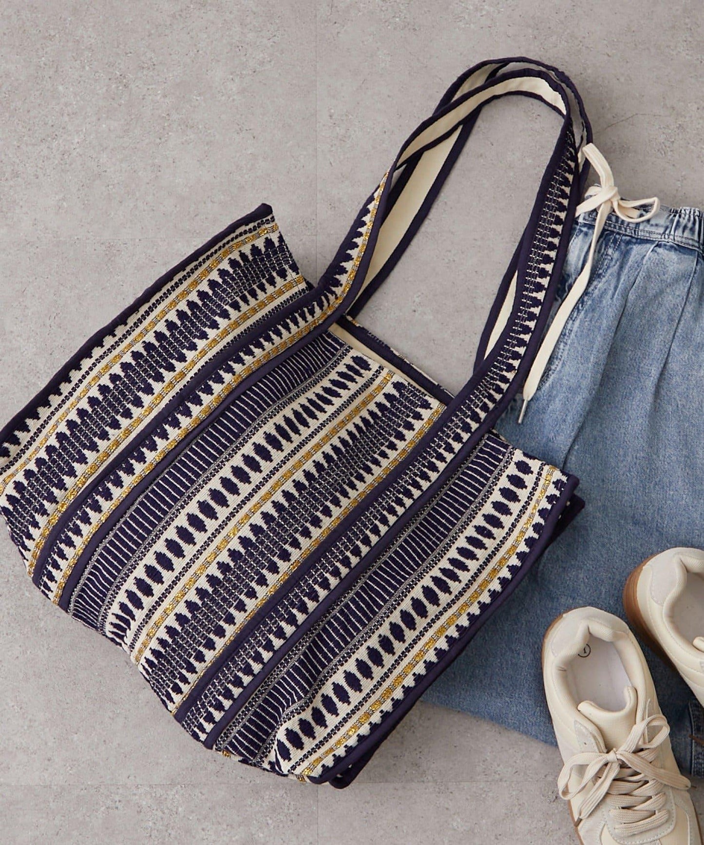 nane Insida Series 金銀絲提花托特包