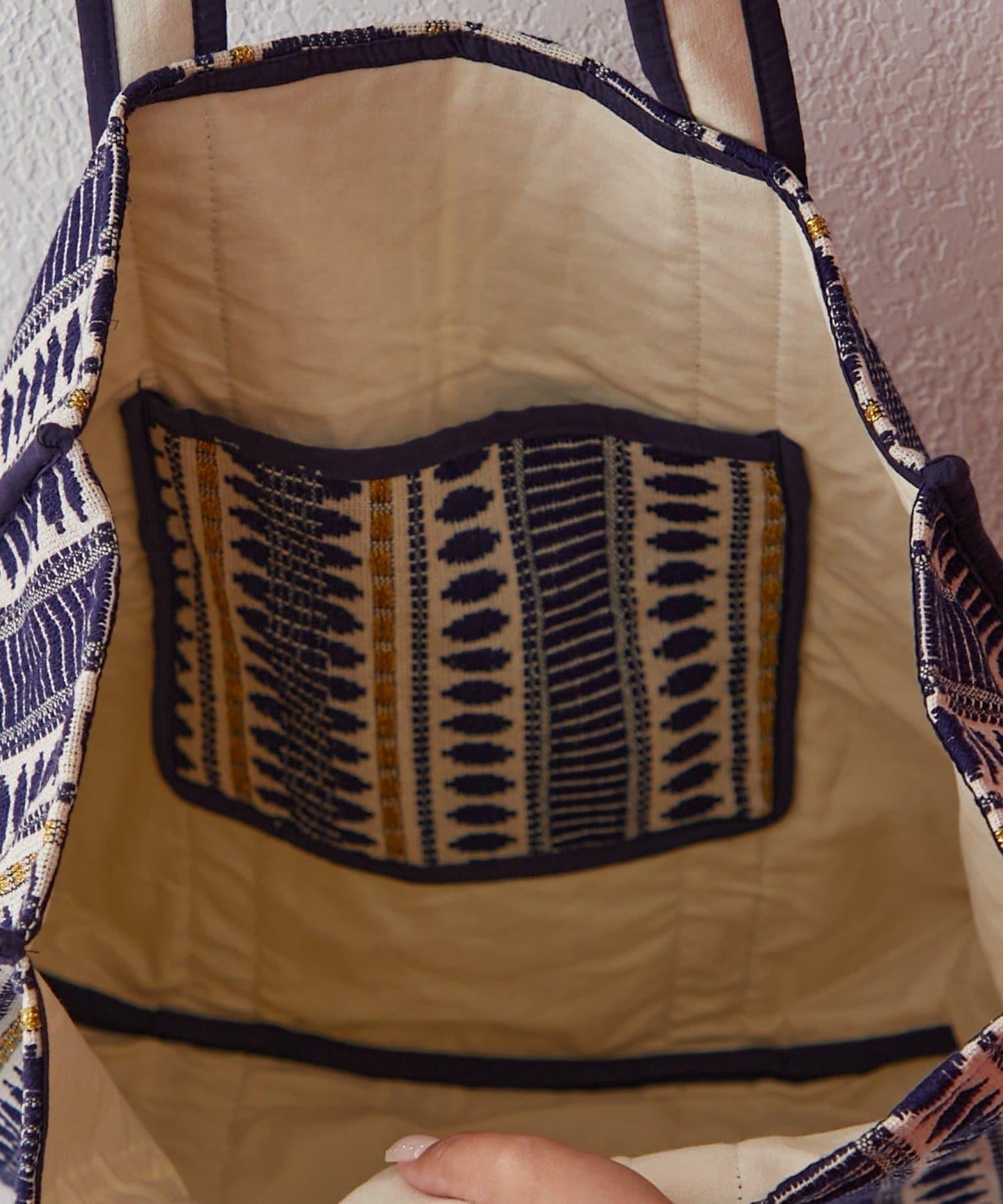 nane Insida Series 金銀絲提花托特包