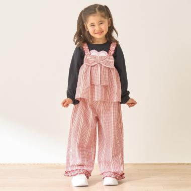 蝴蝶結吊帶上衣＋寬鬆長褲 套裝 Lycee mine芭蕾系列