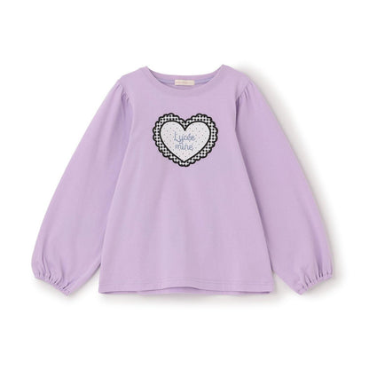 速幹抗UV防變形 心形印花 蓬鬆泡泡袖 Lycee mine 芭蕾系列 T恤