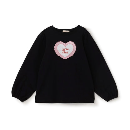 速幹抗UV防變形 心形印花 蓬鬆泡泡袖 Lycee mine 芭蕾系列 T恤