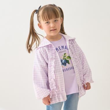 防紫外線加工 格紋荷葉邊 Lycee mine芭蕾系列 夾克外套