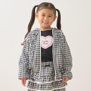 防紫外線加工 格紋荷葉邊 Lycee mine芭蕾系列 夾克外套