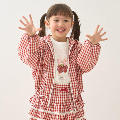 防紫外線加工 格紋荷葉邊 Lycee mine芭蕾系列 夾克外套