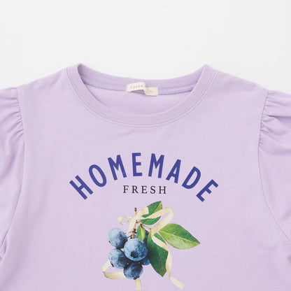 速幹防曬不變形 拼色水果印花 蓬袖A字版型 Lycee mine芭蕾系列 T恤