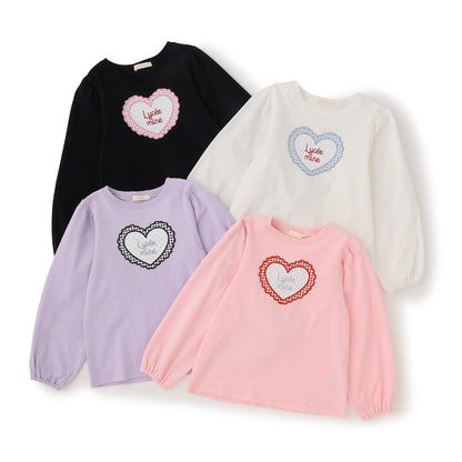 速幹抗UV防變形 心形印花 蓬鬆泡泡袖 Lycee mine 芭蕾系列 T恤