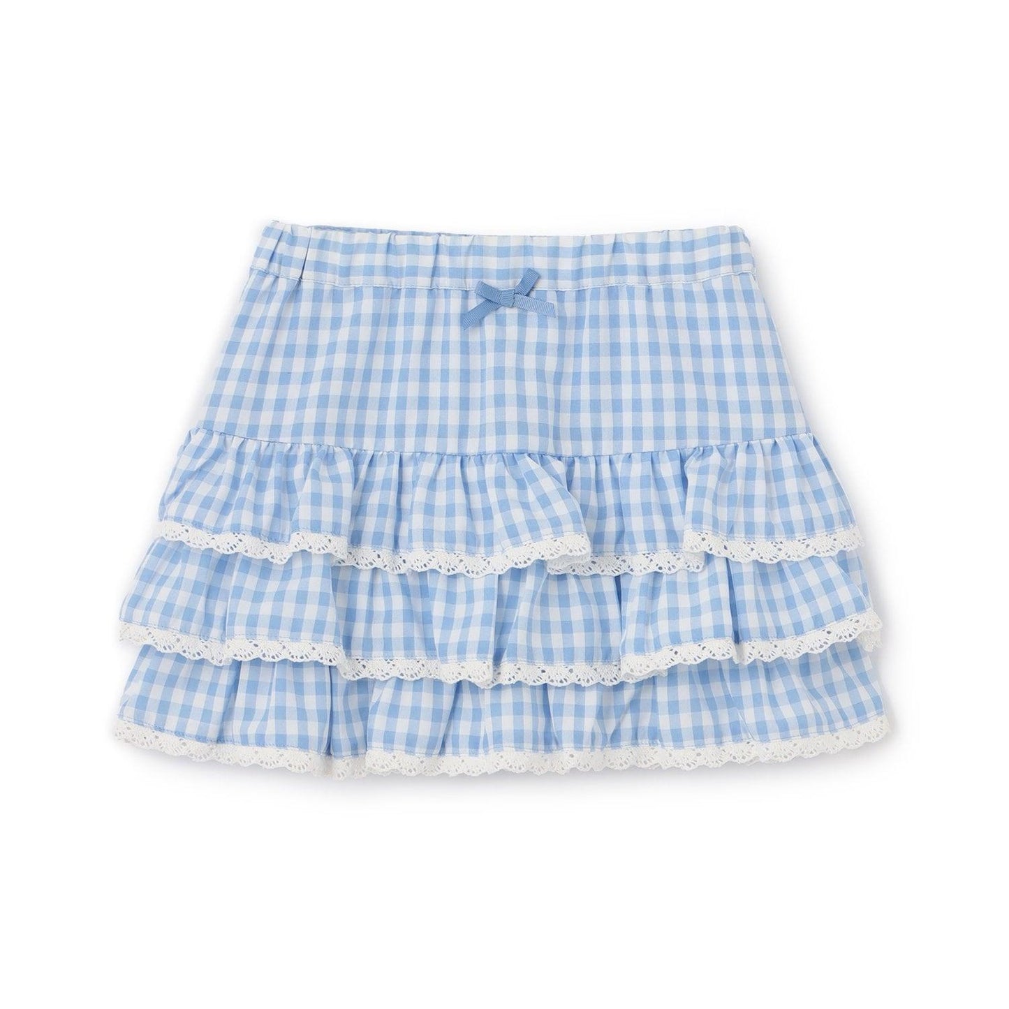 防曬處理 方格層疊設計 內襯安全褲 半身裙 Lycee mine 芭蕾系列