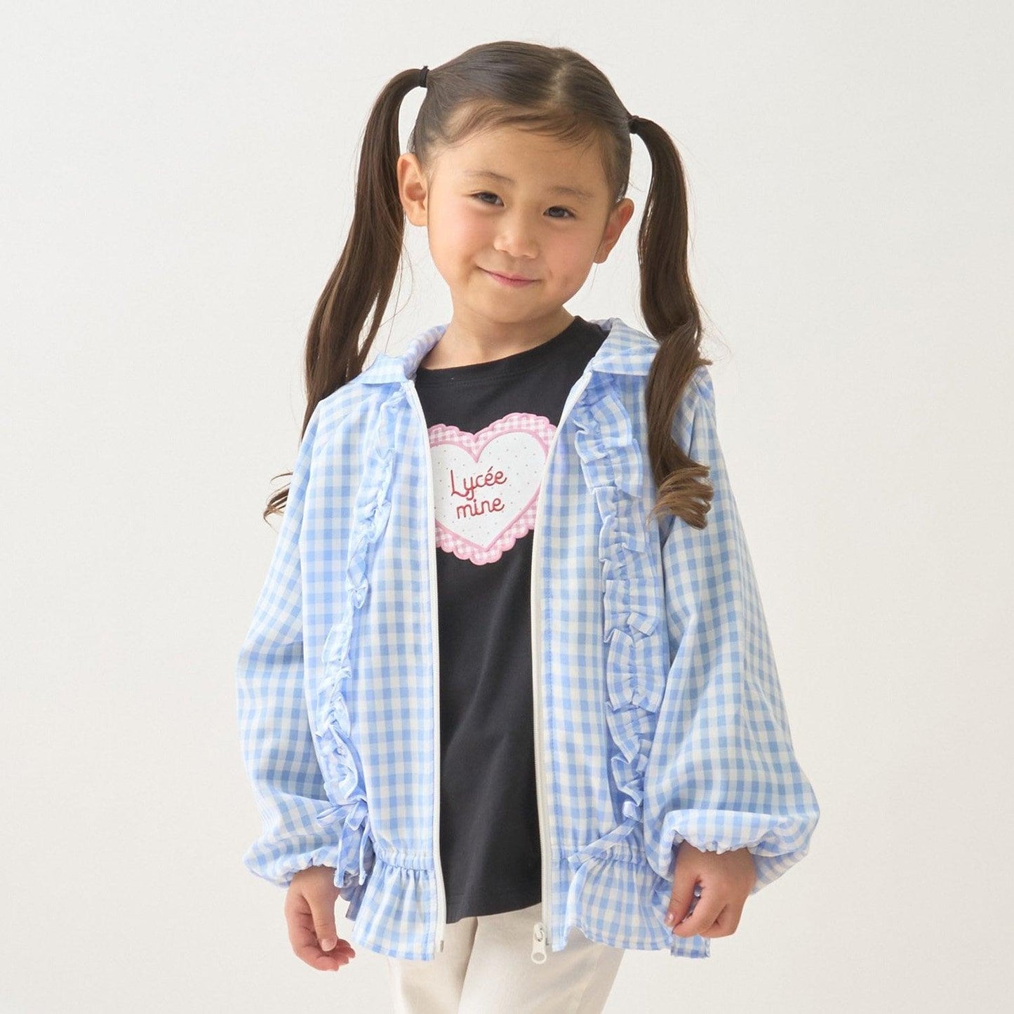 防紫外線加工 格紋荷葉邊 Lycee mine芭蕾系列 夾克外套