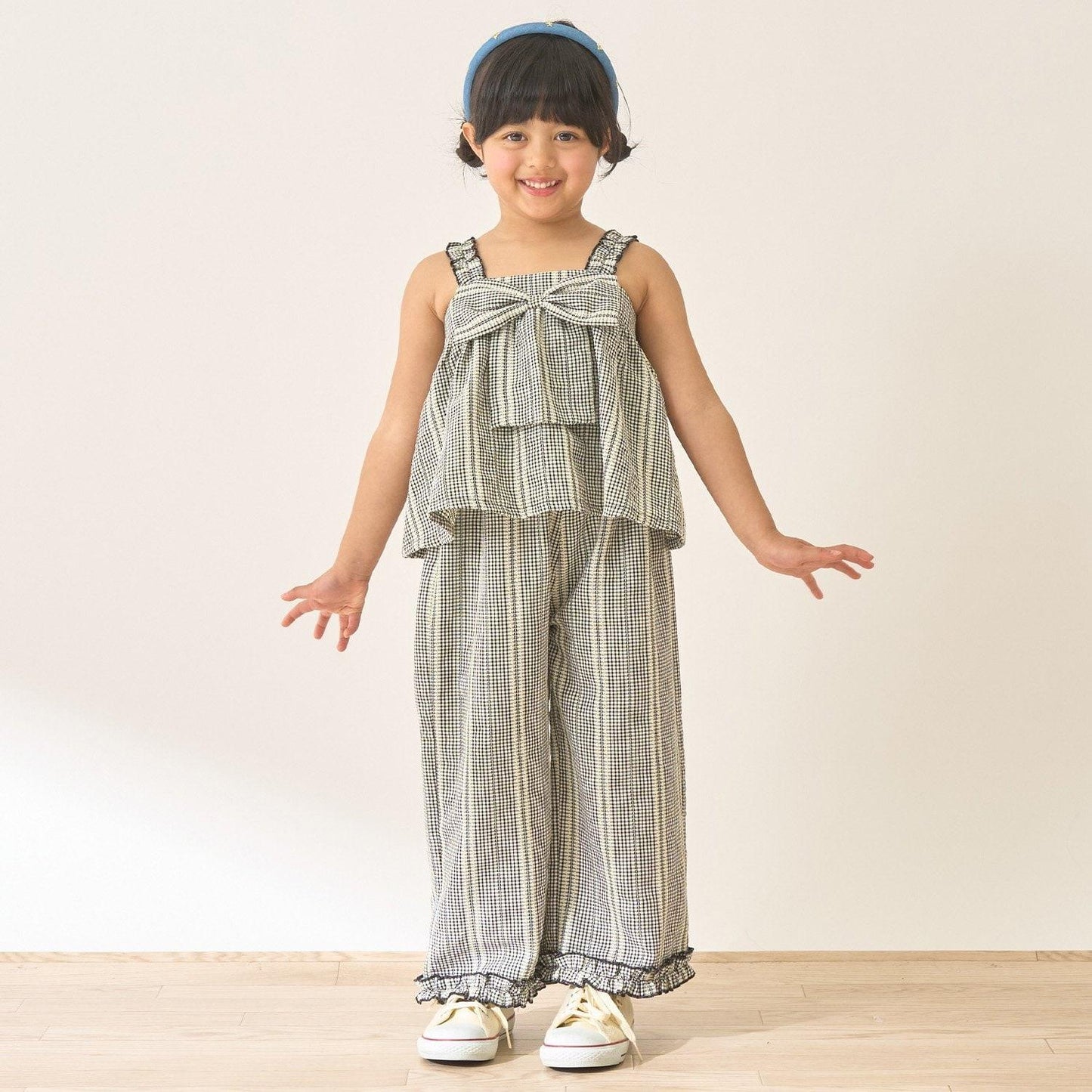 蝴蝶結吊帶上衣＋寬鬆長褲 套裝 Lycee mine芭蕾系列