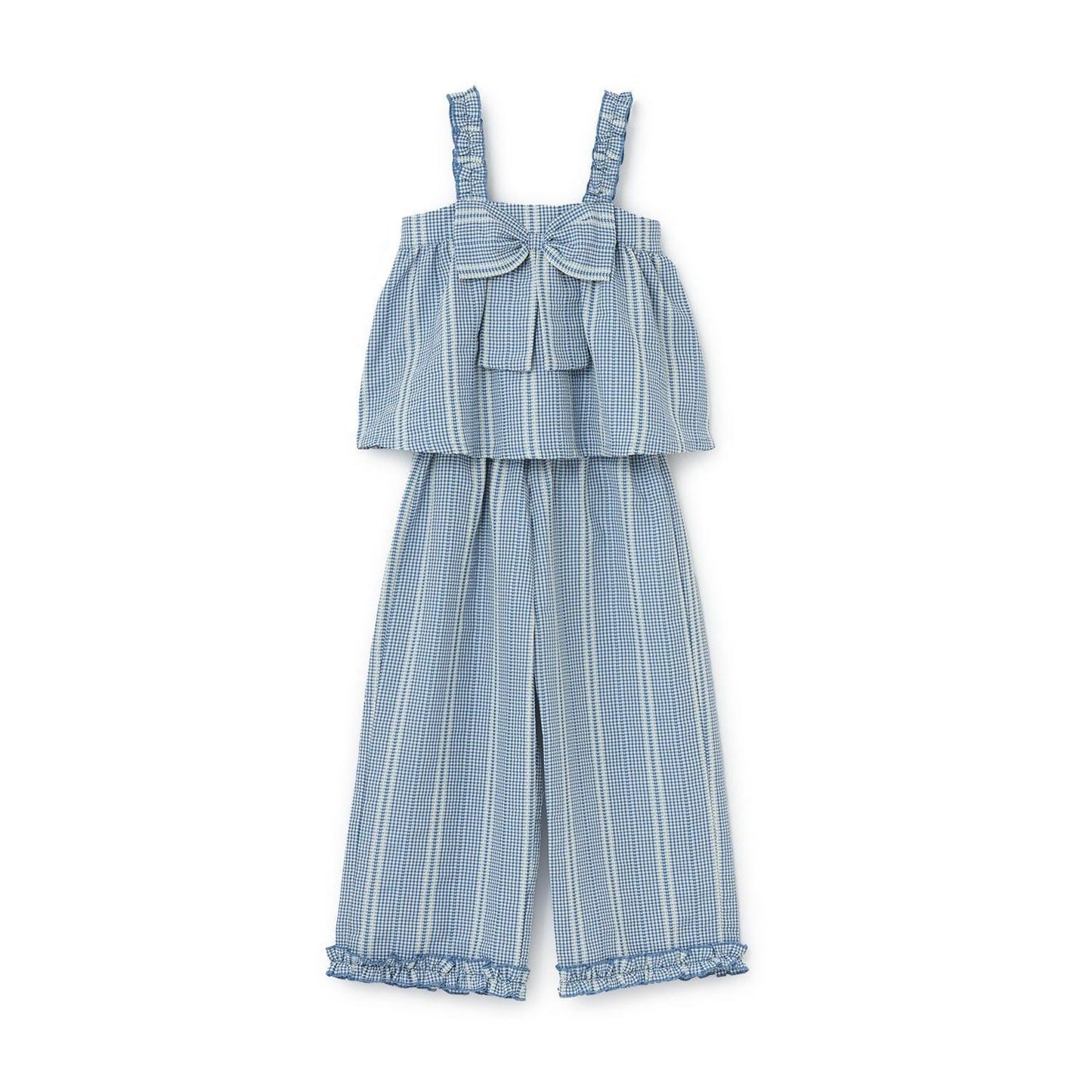 蝴蝶結吊帶上衣＋寬鬆長褲 套裝 Lycee mine芭蕾系列