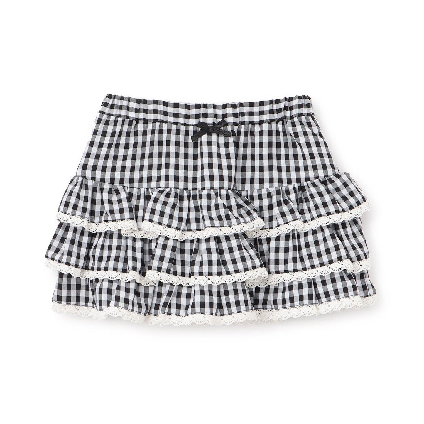 防曬處理 方格層疊設計 內襯安全褲 半身裙 Lycee mine 芭蕾系列