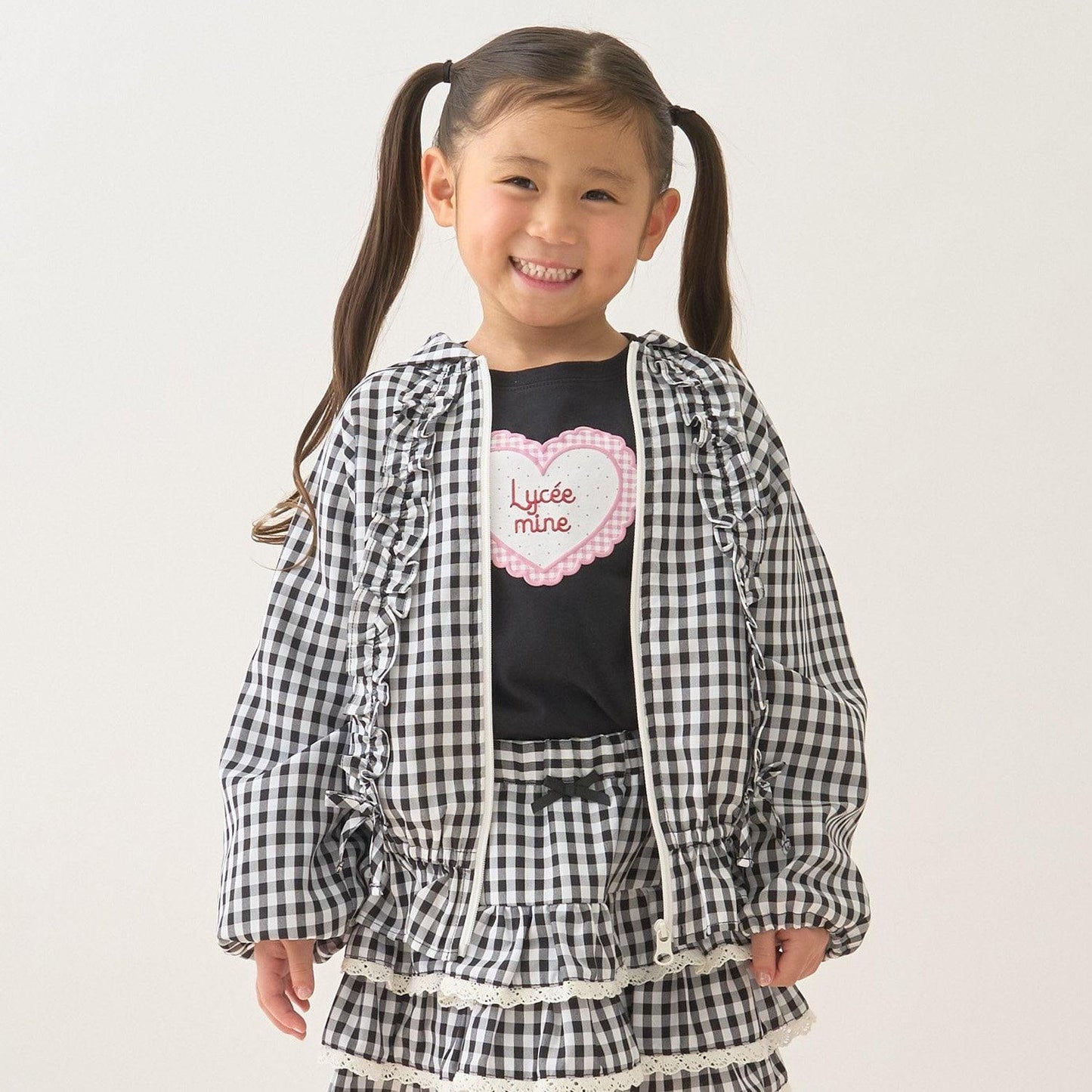 防紫外線加工 格紋荷葉邊 Lycee mine芭蕾系列 夾克外套