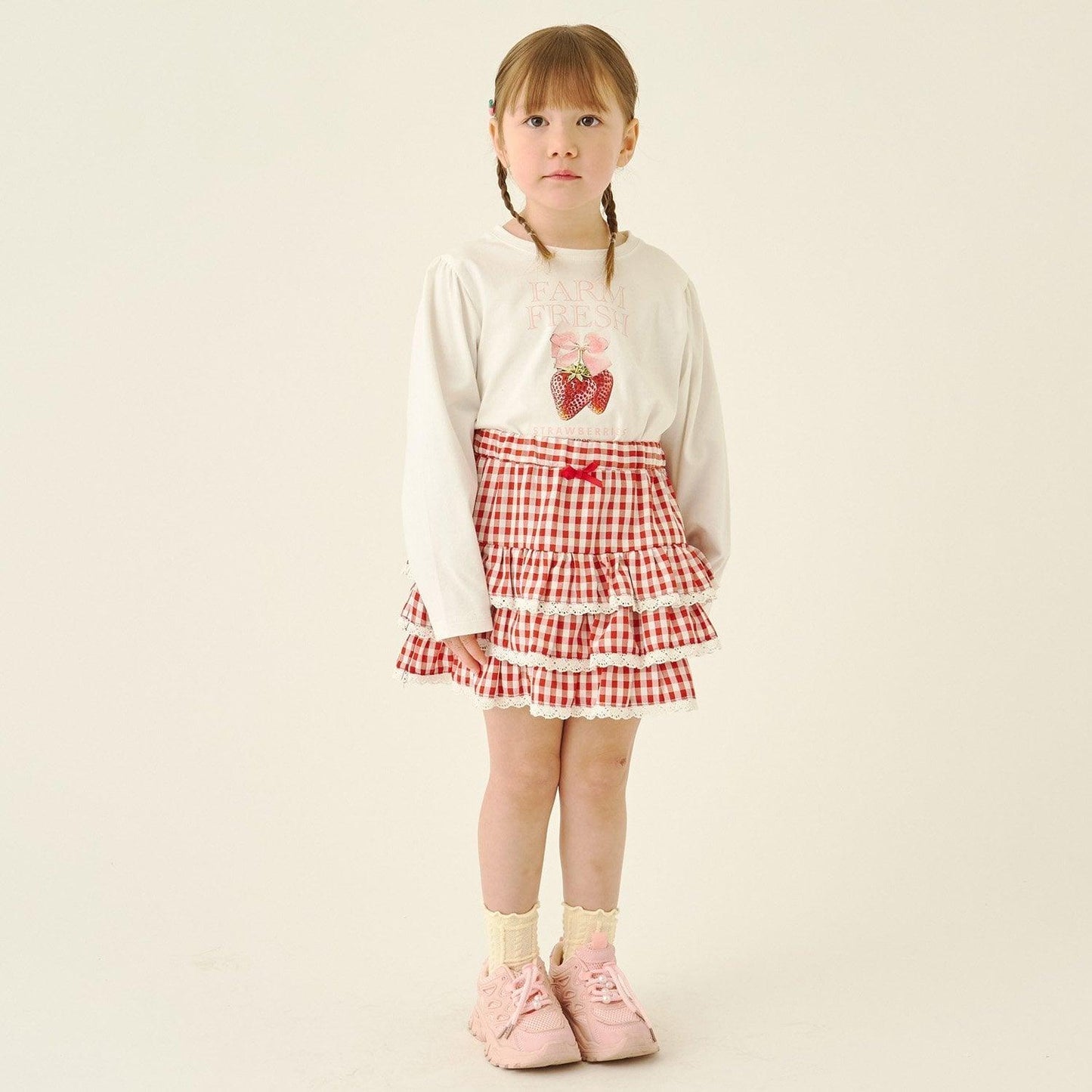 速幹防曬不變形 拼色水果印花 蓬袖A字版型 Lycee mine芭蕾系列 T恤