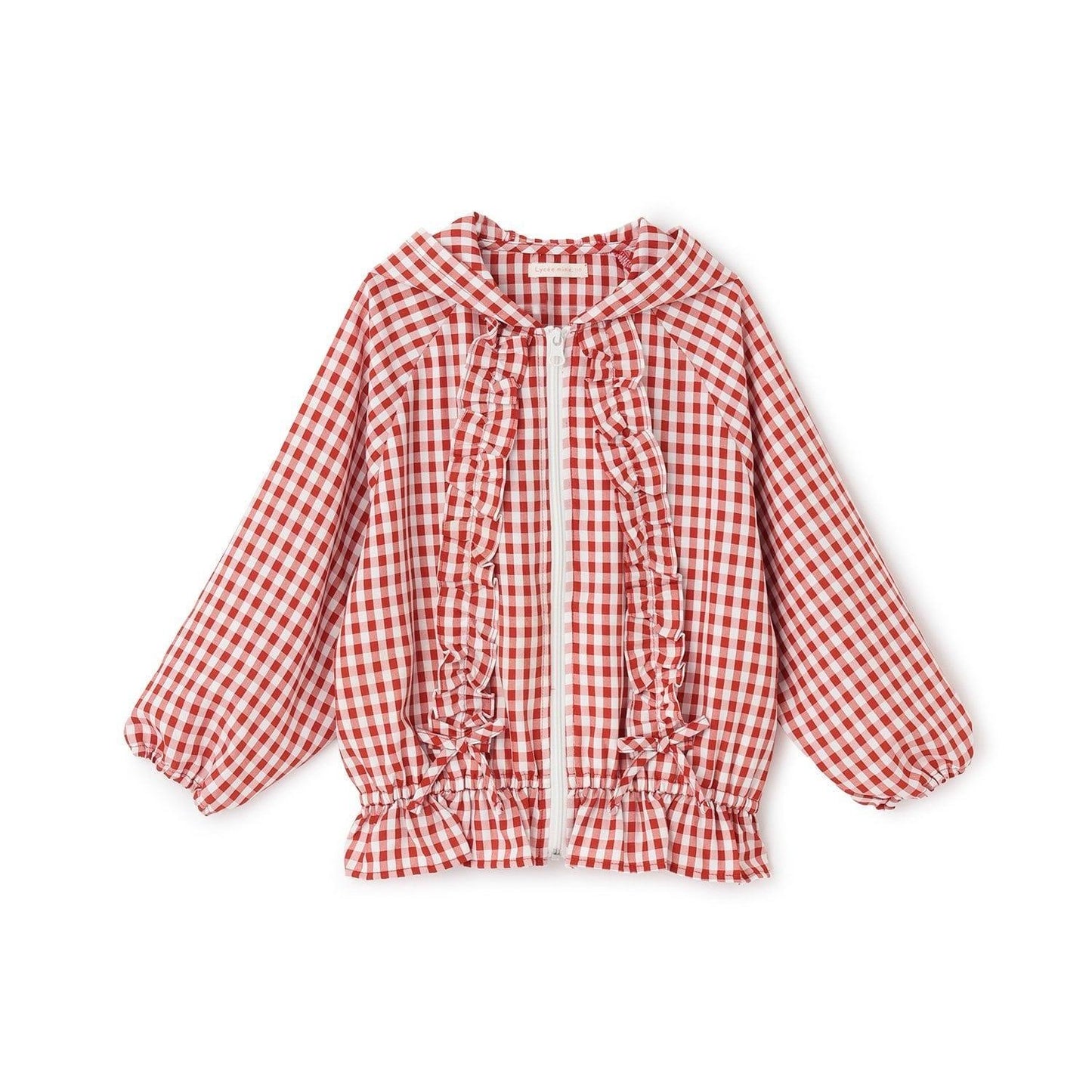 防紫外線加工 格紋荷葉邊 Lycee mine芭蕾系列 夾克外套