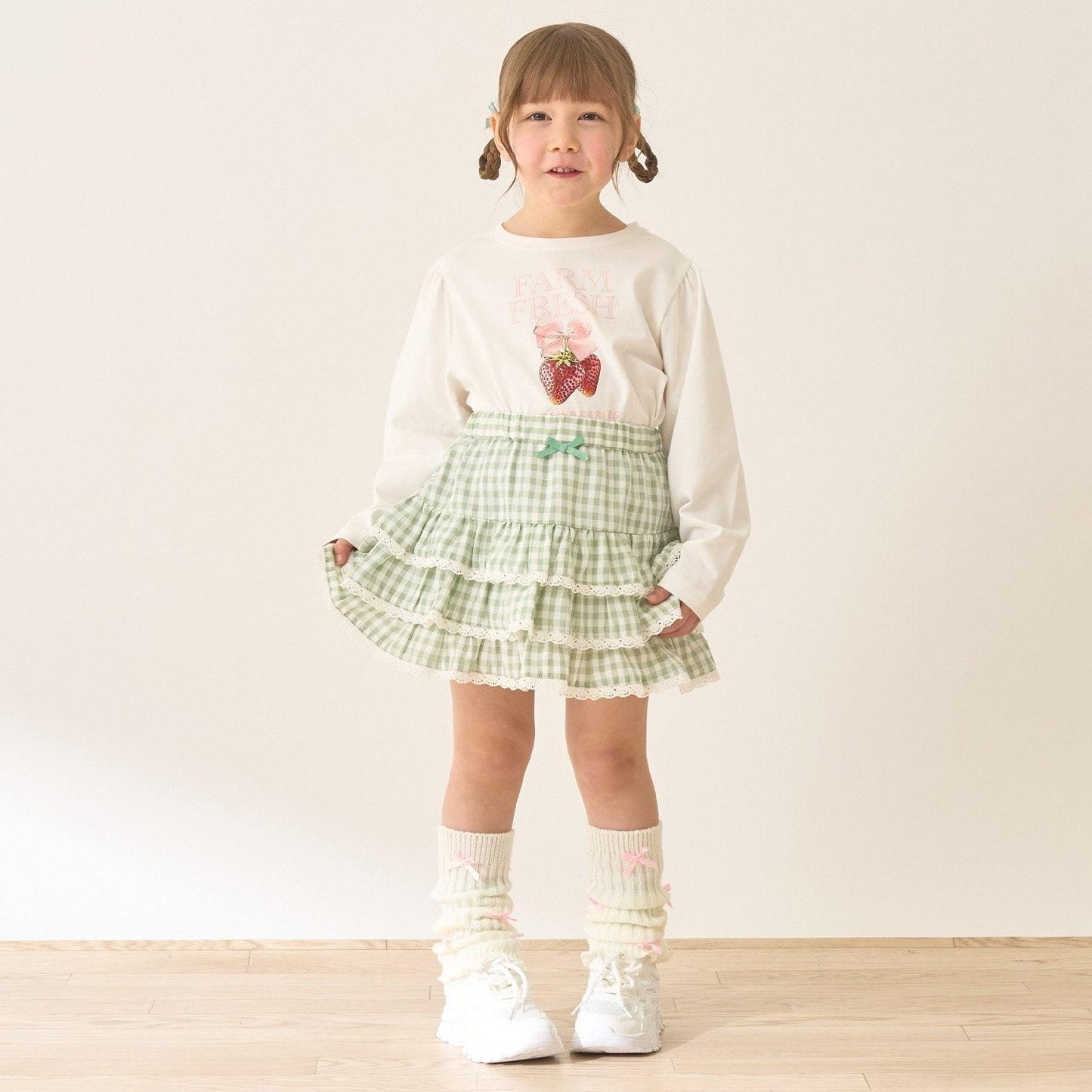 速幹防曬不變形 拼色水果印花 蓬袖A字版型 Lycee mine芭蕾系列 T恤