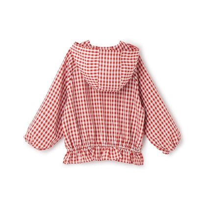 防紫外線加工 格紋荷葉邊 Lycee mine芭蕾系列 夾克外套