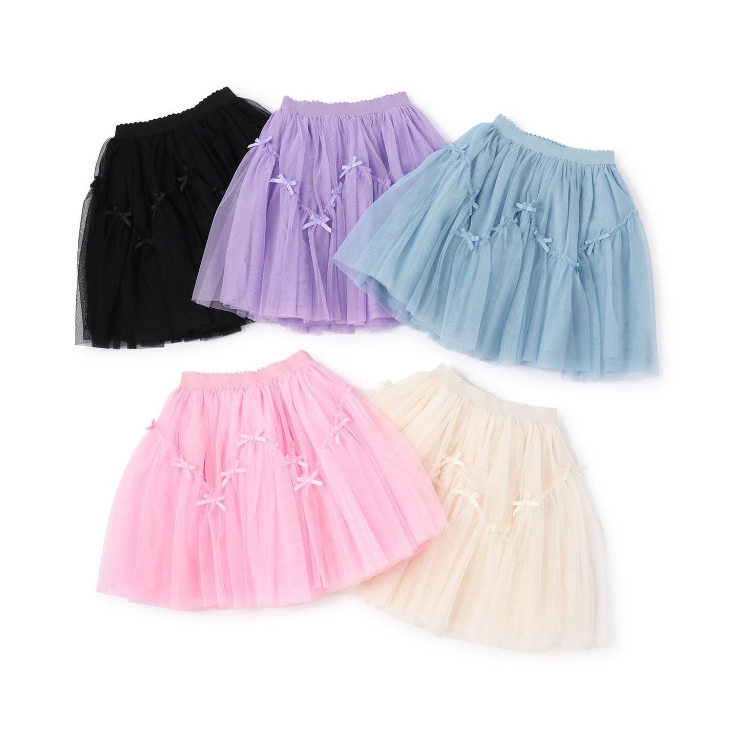 波浪拼接＋多褶設計＋網紗半身裙 Lycee mine Ballet系列