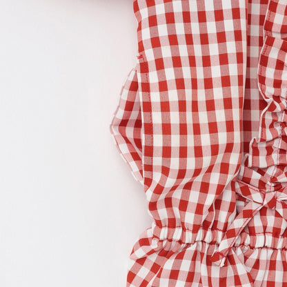 防紫外線加工 格紋荷葉邊 Lycee mine芭蕾系列 夾克外套