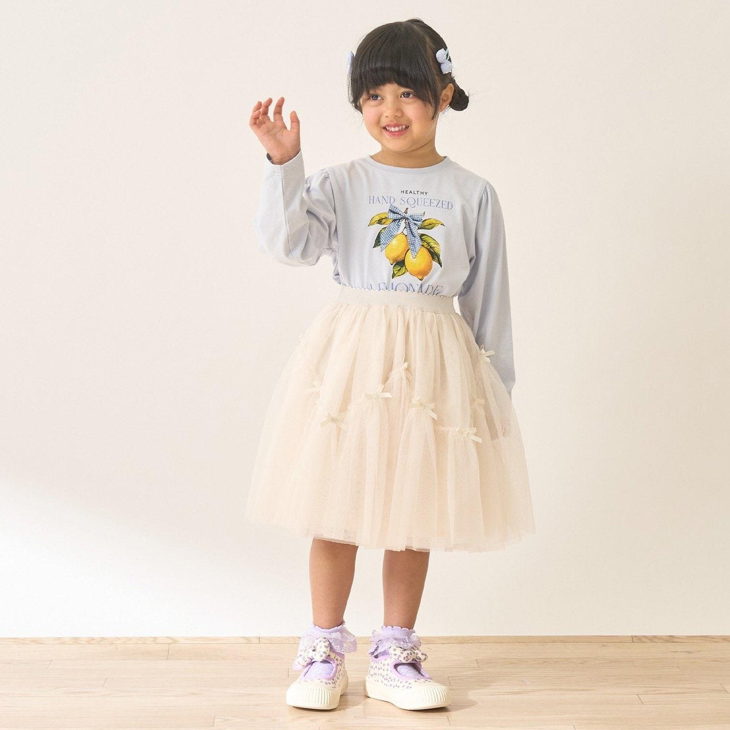 速幹防曬不變形 拼色水果印花 蓬袖A字版型 Lycee mine芭蕾系列 T恤