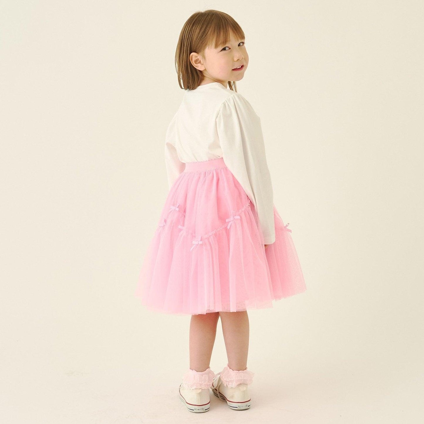 波浪拼接＋多褶設計＋網紗半身裙 Lycee mine Ballet系列