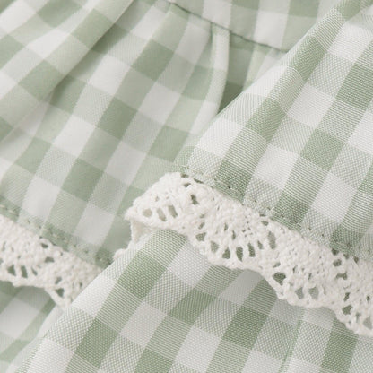 防曬處理 方格層疊設計 內襯安全褲 半身裙 Lycee mine 芭蕾系列