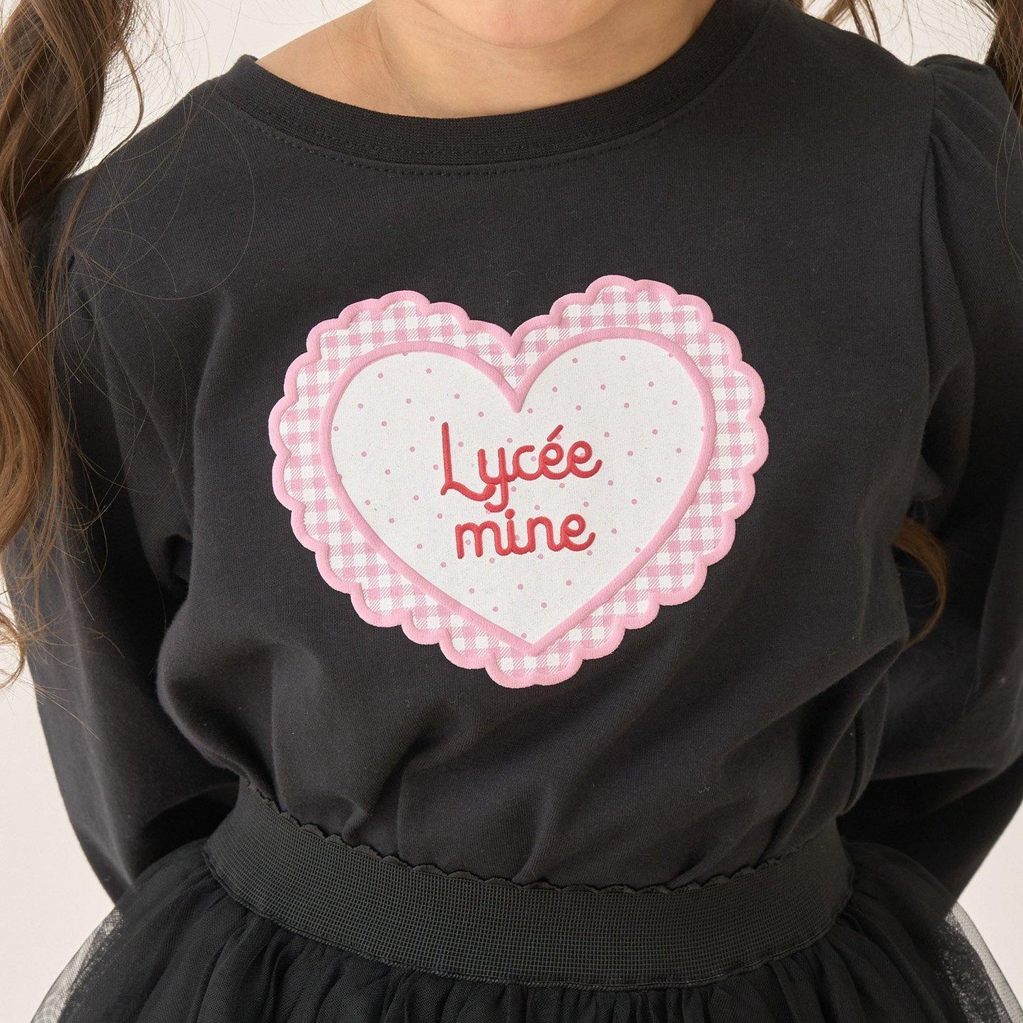 速幹抗UV防變形 心形印花 蓬鬆泡泡袖 Lycee mine 芭蕾系列 T恤