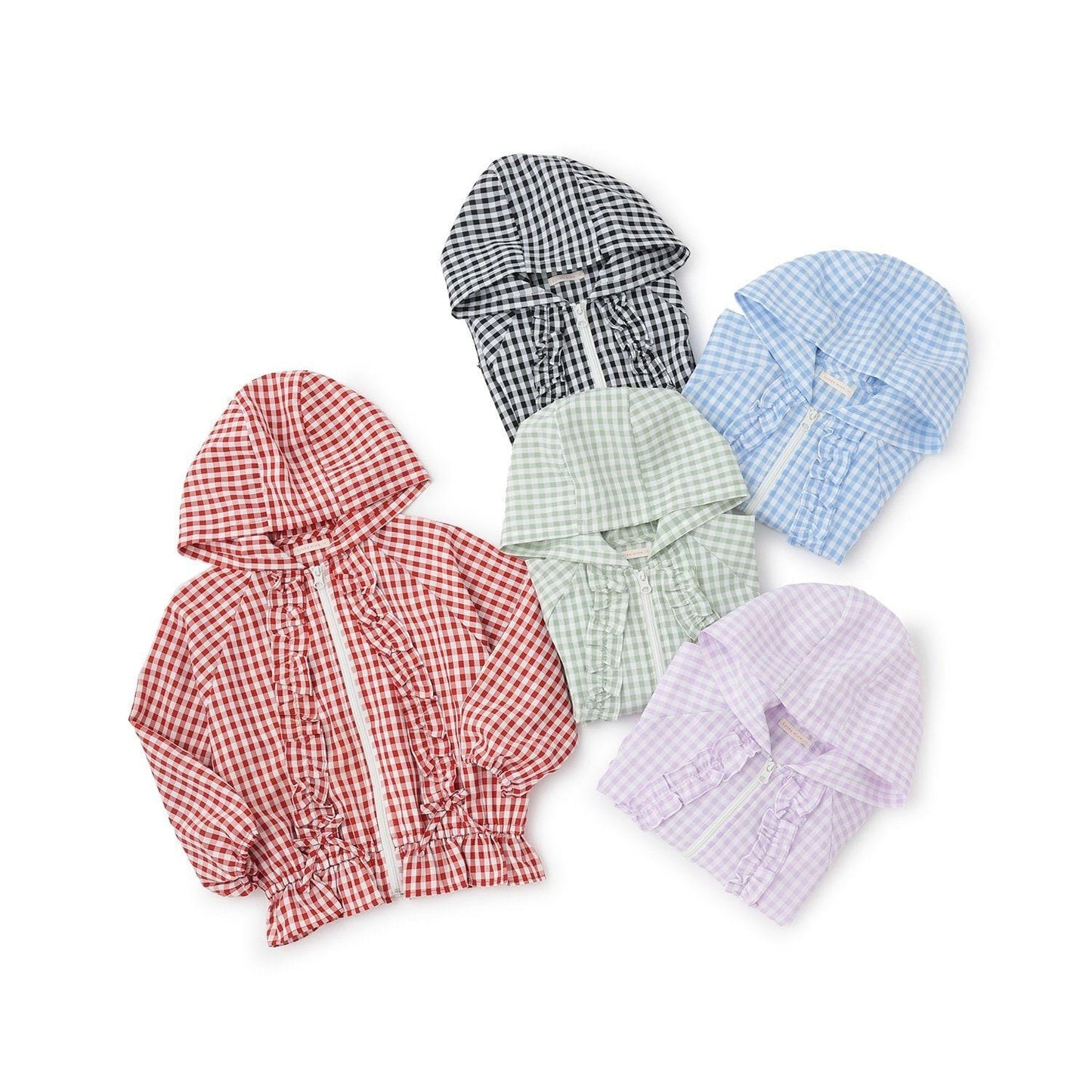 防紫外線加工 格紋荷葉邊 Lycee mine芭蕾系列 夾克外套