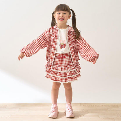 防紫外線加工 格紋荷葉邊 Lycee mine芭蕾系列 夾克外套