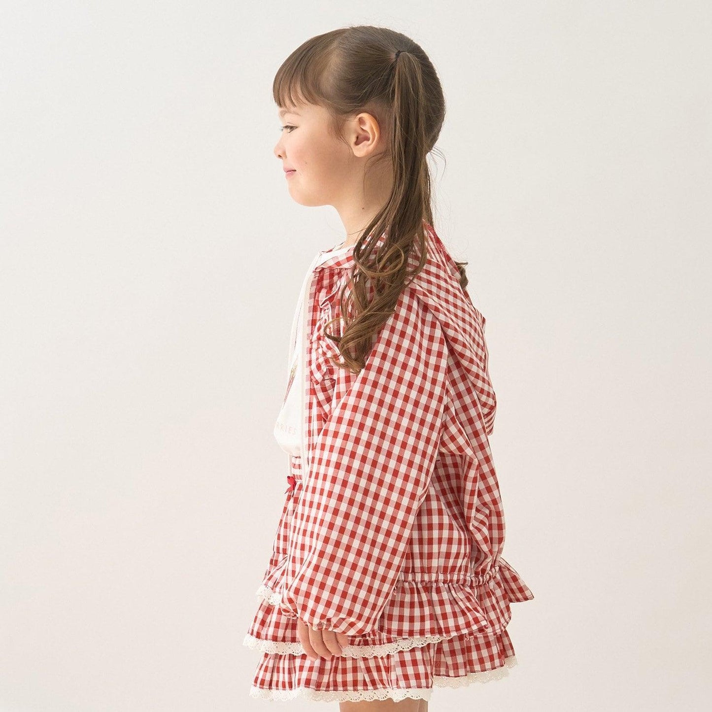 防紫外線加工 格紋荷葉邊 Lycee mine芭蕾系列 夾克外套