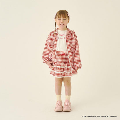 防曬處理 方格層疊設計 內襯安全褲 半身裙 Lycee mine 芭蕾系列