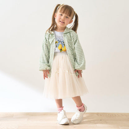 防紫外線加工 格紋荷葉邊 Lycee mine芭蕾系列 夾克外套