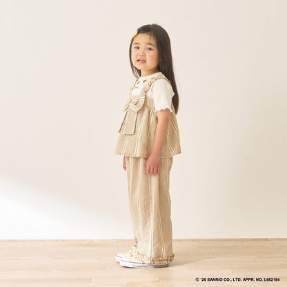 蝴蝶結吊帶上衣＋寬鬆長褲 套裝 Lycee mine芭蕾系列