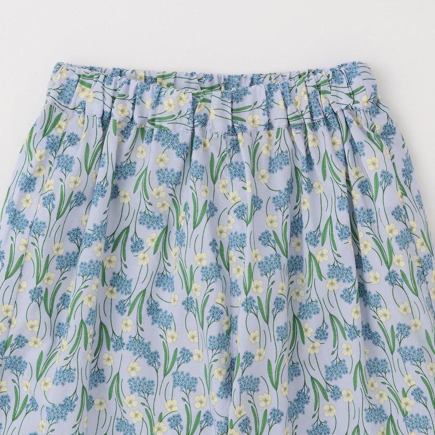 全面印花荷葉層疊上衣＋波浪邊褲裝套裝