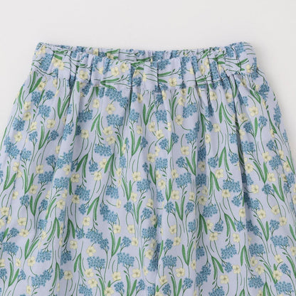 全面印花荷葉層疊上衣＋波浪邊褲裝套裝