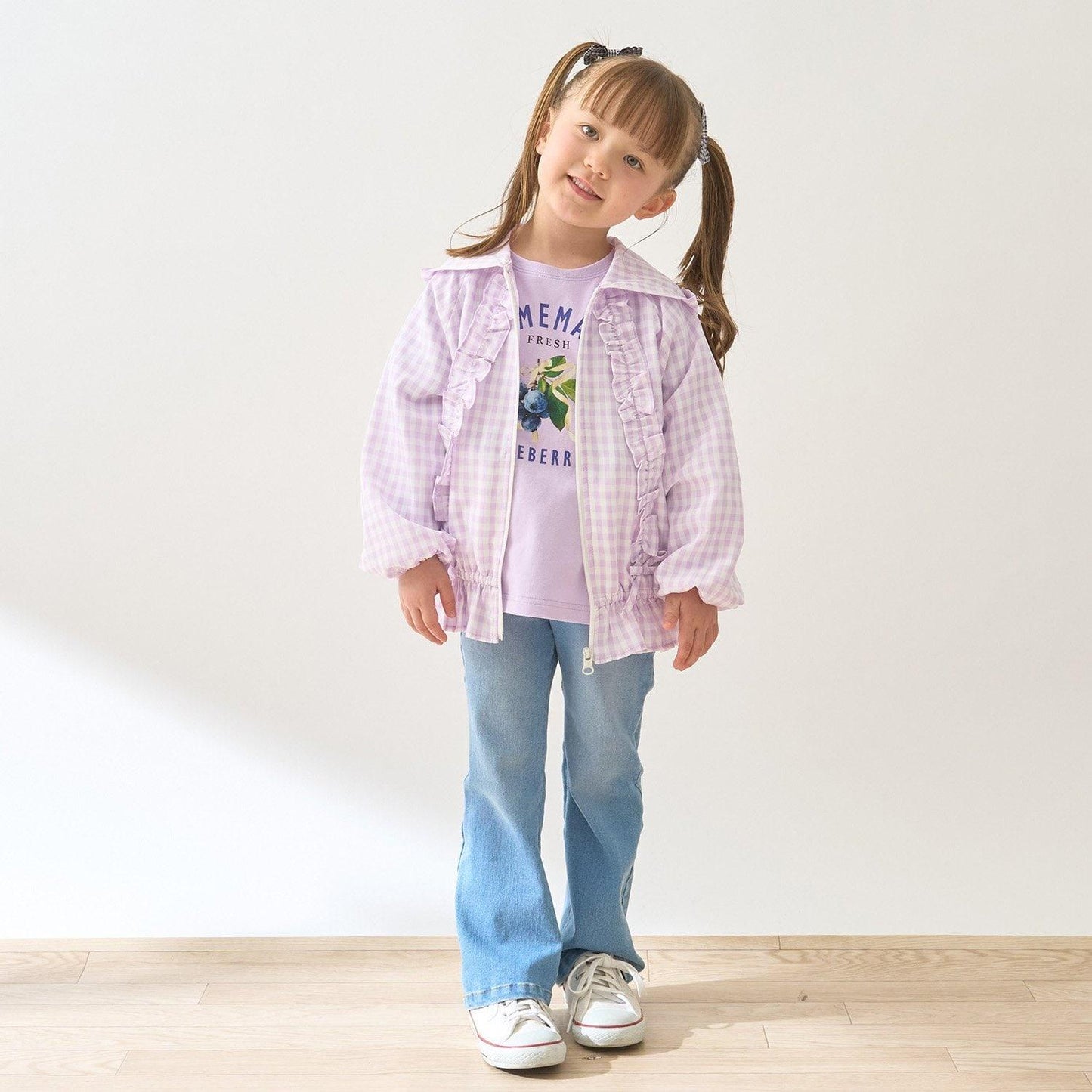 防紫外線加工 格紋荷葉邊 Lycee mine芭蕾系列 夾克外套