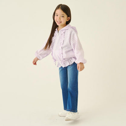 防紫外線加工 格紋荷葉邊 Lycee mine芭蕾系列 夾克外套